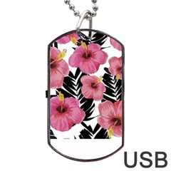 Hawaii T- Shirt Hawaian Floral Pattern T- Shirt Dog Tag Usb Flash (two Sides) by EnriqueJohnson