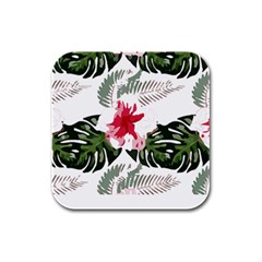 Hawaii T- Shirt Hawaii Blood Flower Garden T- Shirt Rubber Square Coaster (4 Pack) by EnriqueJohnson