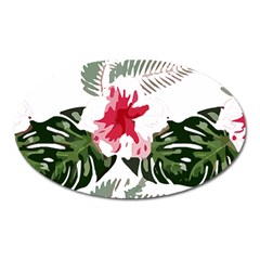 Hawaii T- Shirt Hawaii Blood Flower Garden T- Shirt Oval Magnet by EnriqueJohnson