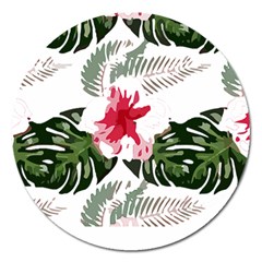 Hawaii T- Shirt Hawaii Blood Flower Garden T- Shirt Magnet 5  (round) by EnriqueJohnson