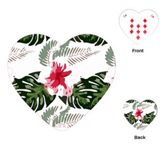 Hawaii T- Shirt Hawaii Blood Flower Garden T- Shirt Playing Cards Single Design (heart) by EnriqueJohnson