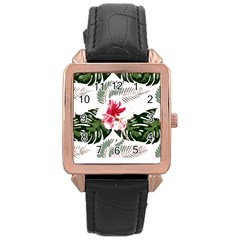 Hawaii T- Shirt Hawaii Blood Flower Garden T- Shirt Rose Gold Leather Watch  by EnriqueJohnson