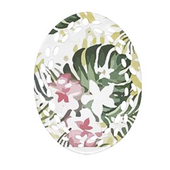 Hawaii T- Shirt Hawaii Bloom Creative T- Shirt Oval Filigree Ornament (two Sides)