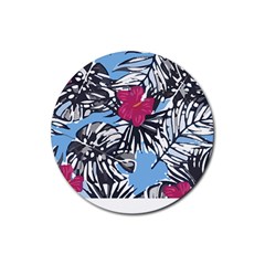 Hawaii T- Shirt Hawaii Blossom Fashion T- Shirt Rubber Coaster (round) by EnriqueJohnson