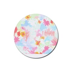 Hawaii T- Shirt Hawaii Blossoms Garden T- Shirt Rubber Coaster (round) by EnriqueJohnson