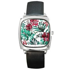 Hawaii T- Shirt Hawaii Branch Garden T- Shirt Square Metal Watch by EnriqueJohnson