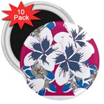 Hawaii T- Shirt Hawaii Branch Pattern T- Shirt 3  Magnets (10 pack)  Front