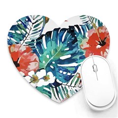 Hawaii T- Shirt Hawaii Christmas Flower Fashion T- Shirt Heart Mousepad by EnriqueJohnson