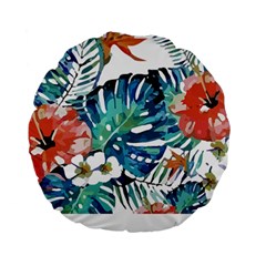 Hawaii T- Shirt Hawaii Christmas Flower Fashion T- Shirt Standard 15  Premium Flano Round Cushions by EnriqueJohnson