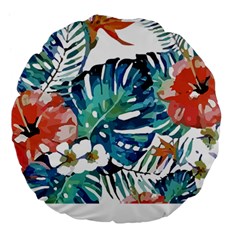 Hawaii T- Shirt Hawaii Christmas Flower Fashion T- Shirt Large 18  Premium Flano Round Cushions by EnriqueJohnson