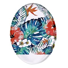 Hawaii T- Shirt Hawaii Christmas Flower Fashion T- Shirt Oval Glass Fridge Magnet (4 Pack) by EnriqueJohnson