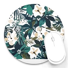 Hawaii T- Shirt Hawaii Christmas Flower Trend T- Shirt Round Mousepad by EnriqueJohnson