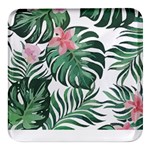 Hawaii T- Shirt Hawaii Coral Flower Fashion T- Shirt Square Glass Fridge Magnet (4 pack) Front