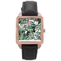 Hawaii T- Shirt Hawaii Creative T- Shirt Rose Gold Leather Watch  by EnriqueJohnson