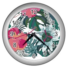 Hawaii T- Shirt Hawaii Deforestation Garden T- Shirt Wall Clock (silver) by EnriqueJohnson