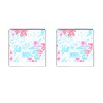 Hawaii T- Shirt Hawaii Diana Flower Pattern T- Shirt Cufflinks (Square) Front(Pair)