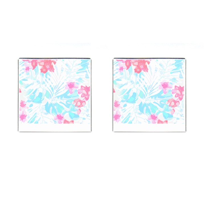 Hawaii T- Shirt Hawaii Diana Flower Pattern T- Shirt Cufflinks (Square)