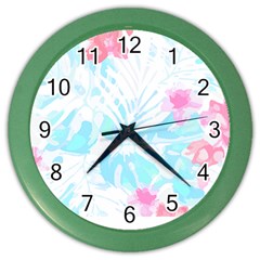 Hawaii T- Shirt Hawaii Diana Flower Pattern T- Shirt Color Wall Clock by EnriqueJohnson