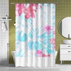 Hawaii T- Shirt Hawaii Diana Flower Pattern T- Shirt Shower Curtain 48  X 72  (small)  by EnriqueJohnson