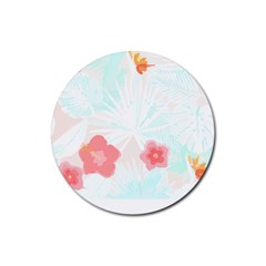 Hawaii T- Shirt Hawaii Efflorescence Pattern T- Shirt Rubber Coaster (round) by EnriqueJohnson