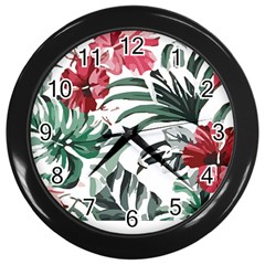 Hawaii T- Shirt Hawaii Flaw Pattern T- Shirt Wall Clock (black) by EnriqueJohnson