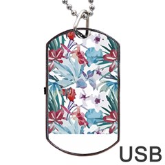 Hawaii T- Shirt Hawaii Flora Pattern T- Shirt Dog Tag Usb Flash (two Sides) by EnriqueJohnson