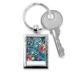 Hawaii T- Shirt Hawaii Floral Fashion T- Shirt Key Chain (rectangle) by EnriqueJohnson