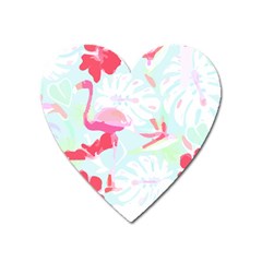 Hawaii T- Shirt Hawaii Floral Pattern T- Shirt Heart Magnet by EnriqueJohnson