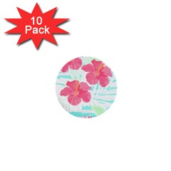 Hawaii T- Shirt Hawaii Floral Trend T- Shirt 1  Mini Buttons (10 pack) 