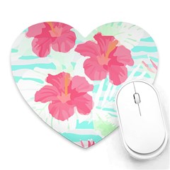 Hawaii T- Shirt Hawaii Floral Trend T- Shirt Heart Mousepad by EnriqueJohnson