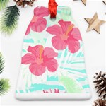 Hawaii T- Shirt Hawaii Floral Trend T- Shirt Ornament (Bell) Front