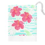 Hawaii T- Shirt Hawaii Floral Trend T- Shirt Drawstring Pouch (5XL) Front