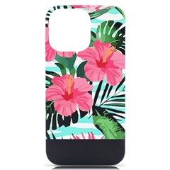 Hawaii T- Shirt Hawaii Floral Trend T- Shirt iPhone 14 Pro Max Black UV Print Case