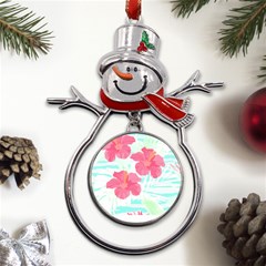 Hawaii T- Shirt Hawaii Floral Trend T- Shirt Metal Snowman Ornament