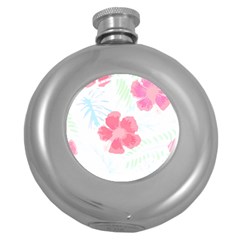 Hawaii T- Shirt Hawaii Florestalense Pattern T- Shirt Round Hip Flask (5 Oz) by EnriqueJohnson