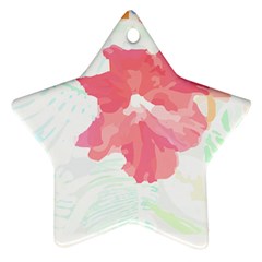 Hawaii T- Shirt Hawaii Florist Modern T- Shirt Ornament (star)