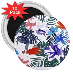 Hawaii T- Shirt Hawaii Flourish Pattern T- Shirt 3  Magnets (10 Pack)  by EnriqueJohnson