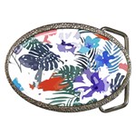 Hawaii T- Shirt Hawaii Flourish Pattern T- Shirt Belt Buckles Front