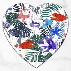 Hawaii T- Shirt Hawaii Flourish Pattern T- Shirt Jigsaw Puzzle (heart) by EnriqueJohnson