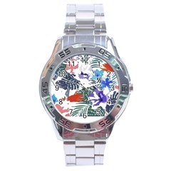 Hawaii T- Shirt Hawaii Flourish Pattern T- Shirt Stainless Steel Analogue Watch by EnriqueJohnson