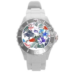 Hawaii T- Shirt Hawaii Flourish Pattern T- Shirt Round Plastic Sport Watch (l) by EnriqueJohnson