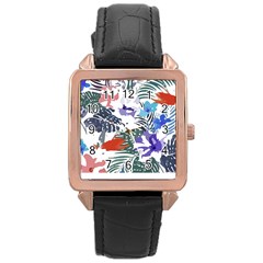 Hawaii T- Shirt Hawaii Flourish Pattern T- Shirt Rose Gold Leather Watch  by EnriqueJohnson