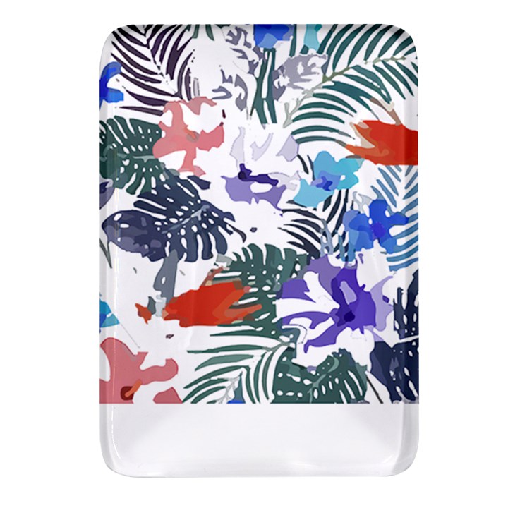 Hawaii T- Shirt Hawaii Flourish Pattern T- Shirt Rectangular Glass Fridge Magnet (4 pack)