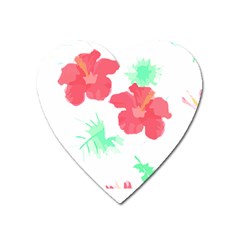 Hawaii T- Shirt Hawaii Flower Fashion T- Shirt Heart Magnet by EnriqueJohnson