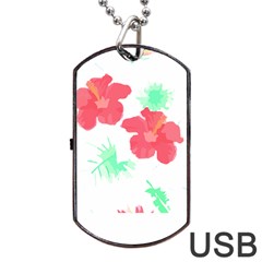 Hawaii T- Shirt Hawaii Flower Fashion T- Shirt Dog Tag Usb Flash (one Side) by EnriqueJohnson