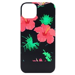 Hawaii T- Shirt Hawaii Flower Fashion T- Shirt Iphone 14 Plus Black Uv Print Case by EnriqueJohnson