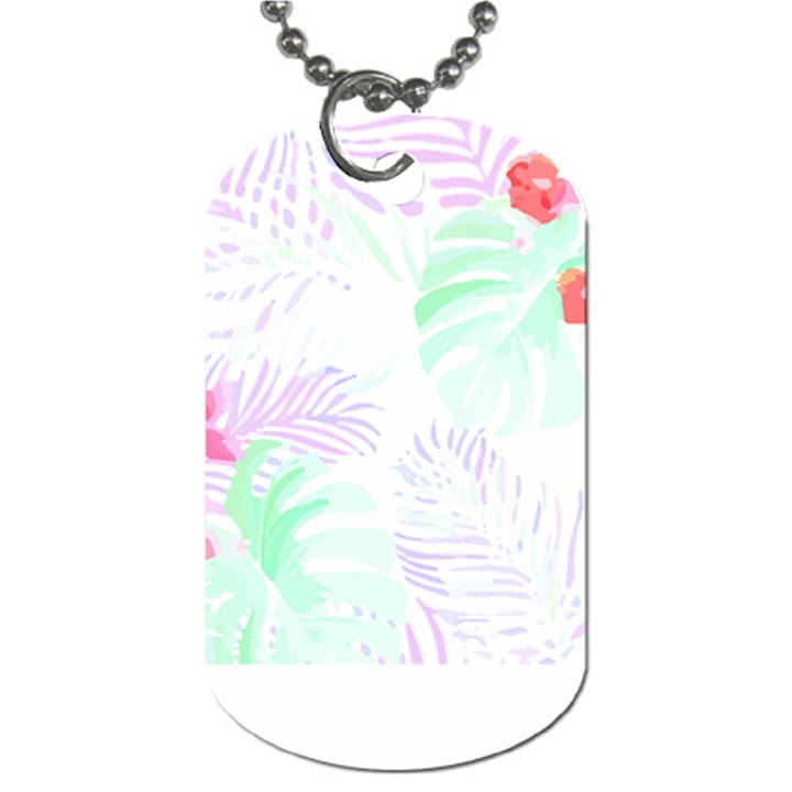 Hawaii T- Shirt Hawaii Flower Garden T- Shirt Dog Tag (One Side)