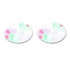 Hawaii T- Shirt Hawaii Flower Garden T- Shirt Cufflinks (oval) by EnriqueJohnson