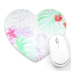 Hawaii T- Shirt Hawaii Flower Garden T- Shirt Heart Mousepad by EnriqueJohnson