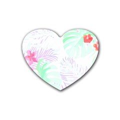 Hawaii T- Shirt Hawaii Flower Garden T- Shirt Rubber Heart Coaster (4 Pack) by EnriqueJohnson